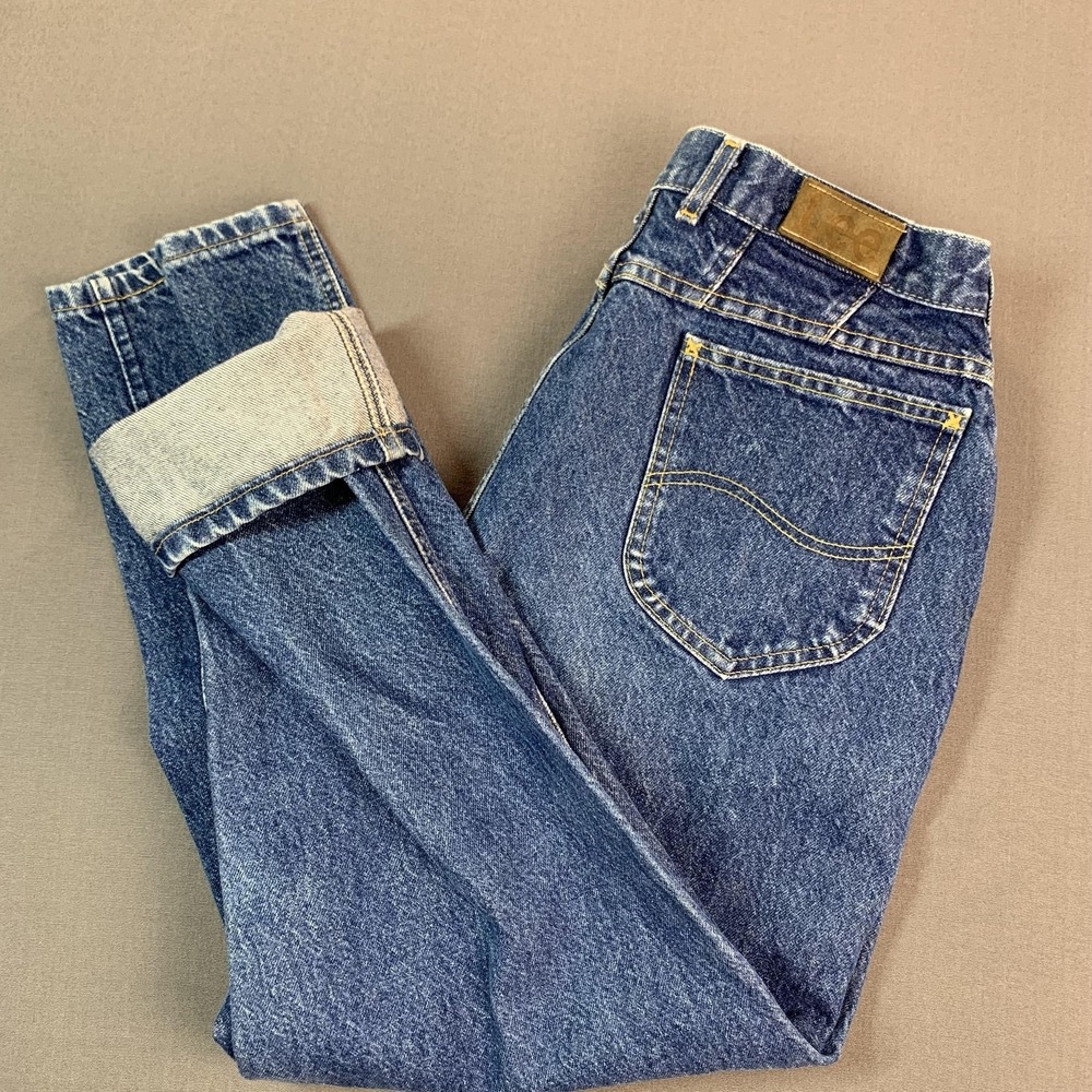 Vintage‎ Lee Jeans Womens 16 PET Blue Stonewash High Rise Tapered Mom Denim 90s
